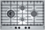 Bosch PCK755UC 30" Gas Cooktop with Continuous Grates and Diamond Configuration for Larger Pots