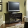 Sauder Edge Water Panel TV Stand in Estate Black