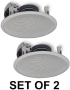 Yamaha Natural Sound Custom Easy-to-install In-Ceiling Flush Mount 2-Way 150 watts Speaker (Set of 4) with 8" Kevlar Cone Woofers & 1" Swivel Titanium