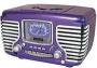 Crosley CR612 Corsair Alarm Clock Radio with CD Player-Metallic Pink
