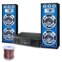 DJ PA Set "Bassini" 1800W Komplettset 1x AMP600 Verstäer + 2x PA Stand-Lautsprecher