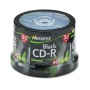 CD-R Discs, 700MB/80min, 48x, Spindle, Black, 50/Pack