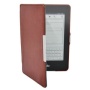Braun Magnetverschluss Leder Schutzhülle Tasche Etui Lederhülle Ruhemodus für Amazon Kindle Paperwhite und Paperwhite 3G