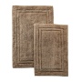 Superior 2-Piece Cotton Bath Rug Set, Charcoal