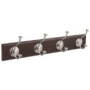 Lynk 500201 Meridian Series Wall-Mounted Rack with 4 Double Stacked Hooks, Espresso
