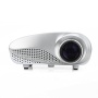 Fly-shop-Blanco LED Proyector 20W Mini Multimedia Home Theater 60 lúmenes con HDMI / USB / SD / VGA / entrada AV (Como cine en casa,2.4 pulgadas de pa