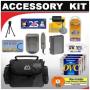 Deluxe DB ROTH Accessory Kit for the Canon ZR950 1.07mp Minidv Camcorder Canon ZR900 MiniDV Camcorder Canon ZR930 1.07MP MiniDV Camcorder