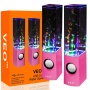 VEO Dancing Water Speakers USB Lautsprecher mit buntem Wasserspiel für PC, Mac, MP3-Playern, Smartphones, iPhone & Tablets - Rosa