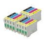 12 ECS cartuchos de tinta compatibles para Epson WF- 2010W WF- 2510WF WF- 2520NF WF- 2530WF WF- 2540WF WF- 2630WF WF- 2650DWF WF- 2660DWF Impresora