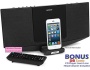 Sony Slim Sleek Micro Shelf Music System with iPod & iPhone 8 Pin Lightning Connector Docking Station, MP3 CD Player, Digital AM FM Radio, 30 Station