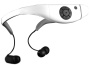 KitSound Triathlon - Lettore MP3 impermeabile e ricaricabile, con auricolari incorporati, colore: Bianco/Nero