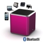 Whitelabel Jamcube Bluetooth Portable Wireless Speaker with FM Radio Solid Aluminum Housing Pink