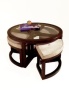 Magnussen T1020 Juniper Wood Round Coffee Table with 4 Stools