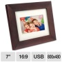 Philips Home Essentials Digital PhotoFrame SPF3470 17.8 cm (7") LCD Panel Brown Wood Frame