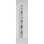 Tall and Vertical White Colour Wood Freestanding Adjustable Shelf Book CD DVD Media Storage Tower Unit by DMF