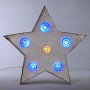 John Lewis Rustic Galvanised Metal LED Star Lamp, Multi