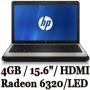 #3994 15.6" HP 635 | AMD E450 2x1.66 GHz | 4096 MB DDR3 RAM | 320GB HDD | ATI RADEON 6320 | DVD Super Multi Brenner | Windows 7 HP 64 OEM