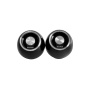 Gear Head Magic 8-Ball Speakers, USB 2.0, Black with Silver Accents (SP2000USLV)