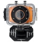 MAYMOC Sport Action Cam caméscope casque caméras HD imperméable à l'eau 2 pouces écran tactile avec 8Go de mémoire TF (orange)