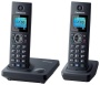 Panasonic KX-TG7852SPB - Teléfono inalámbrico con dos terminales (pantalla LCD color, 1,45", identificador de llamadas, teclado iluminado, manos libre