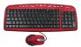 RED MULTIMEDIA KEYBOARD & OPTICAL MOUSE