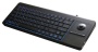 Perixx PERIBOARD-314 US Backlit Keyboard with Trackball - Wired USB Interface with 2xUSB Hub - Blue Backlit Feature - 14.57x5.39x1.02 Inch - Trackball