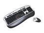 BTC 5213URF Silver & Black USB RF Wireless Standard Inter-Media Wireless Keyboard & Mouse Kit Mouse Included - Retail