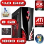 OVERCLOCKED AMD BULLDOZER 4.0GHZ ATI HD 6450 8GB RAM 1TB FAST GAMING COMPUTER PC WINDOWS 7