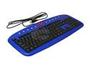 i-rocks Superman Returns Multimedia SP-6000-BL Black&amp;Blue 104 Normal Keys 10 Function Keys USB Slim Keyboard