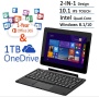 Newest Nextbook Flexx 10.1 Touchscreen Convertible Tablet Laptop With Keyboard 1 Year Office 365 1TB OneDrive (Intel Quad-Core Z3735F Processor, 2G RA