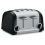 Cuisinart CMT-400PBK Cast Metal 4 Slice Toaster, Black and Stainless