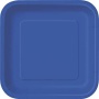 14 x Royal Blue SQUARE Paper Plates (9"/23cm)