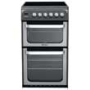 Hotpoint Ultima HUE52GS 50cm Double Oven Electric Cooker with Ceramic Hob - Graphite
