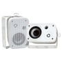 Pyle PDWR30W 3.5" Indoor/Outdoor Waterproof Speakers, White