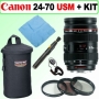 Canon EF 24-70mm f/2.8L USM Standard Zoom Lens + Kit Accessoires Somptueux