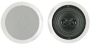 BIC America M-SR6D 150-Watt 2-Way In-Ceiling Speaker with Dual Tweeters, White