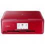 Canon PIXMA TS8152 All-in-One Wireless Wi-Fi Printer with Auto-Tilting Touch Screen, Red