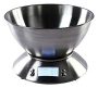 König HC-KS32 Digital Kitchen Scales with Stainless Steel Bowl and Temperature Display