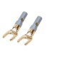 Premium 8 x Terminal Spade connectors for Speaker Connections / 24K Gold / (BY CABLES 4 ALL)