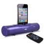 EAR 2398 NANO PURPLE DOCKING STATION SPEAKER FOR IPOD AND IPHONE 3G 3GS / UNIQUE DESIGN / QUALITY SOUND / AUDIO OUT PLUS REMOTE CONTROL
