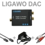 LIGAWO ® DAC - Audio digital zu analog Konverter Decoder Wandler - SPDIF/ Toslink zu R/L + Toslinkkabel + Cinchkabel + Netzteil