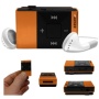 Stuff4® Orange Mini MP3 Player With Micro SD Card Slot + 3.5mm Jack Input + Mini USB Charging Cable + Headphones