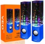 VEO Dancing Water Speakers USB Lautsprecher mit buntem Wasserspiel für PC, Mac, MP3-Playern, Smartphones, iPhone & Tablets - Blau