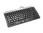 Anyware EZ-2018SBUP Silver/Black USB Slim Slim Office Keyboard with Slide-Out Keypad and USB Extension Port - Retail