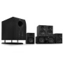 Auna XCess 5.1 Speaker system - Enceintes de PC ou TV, Pack de haut parleurs amplifiés (subwoofer 13,5 cm, entrée AUX, 95 W RMS) - Noir