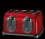 Cilio Nostalgie-Toaster, rot