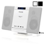 Auna MCD-81-BT - Chaîne stéréo ultra-plate avec bluetooth et compatible MP3 (USB SD FM ) - blanc