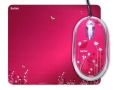 Saitek 109537 Expression Mouse & MAT Bright PINK Butterfly