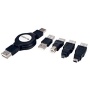 Konig CMP-C162RK1 Kit Cavi USB 2.0 Retrattili, Nero/Antracite