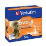 Verbatim LightScribe 5 x DVD-R 4,7 Go 16x LightScribe Boîtier CD